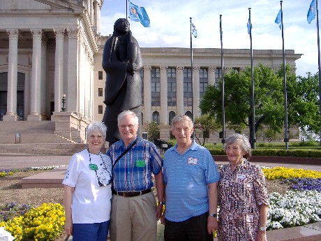 St. Louis Ambassadors in the Front of the Oklahoma State Capitol